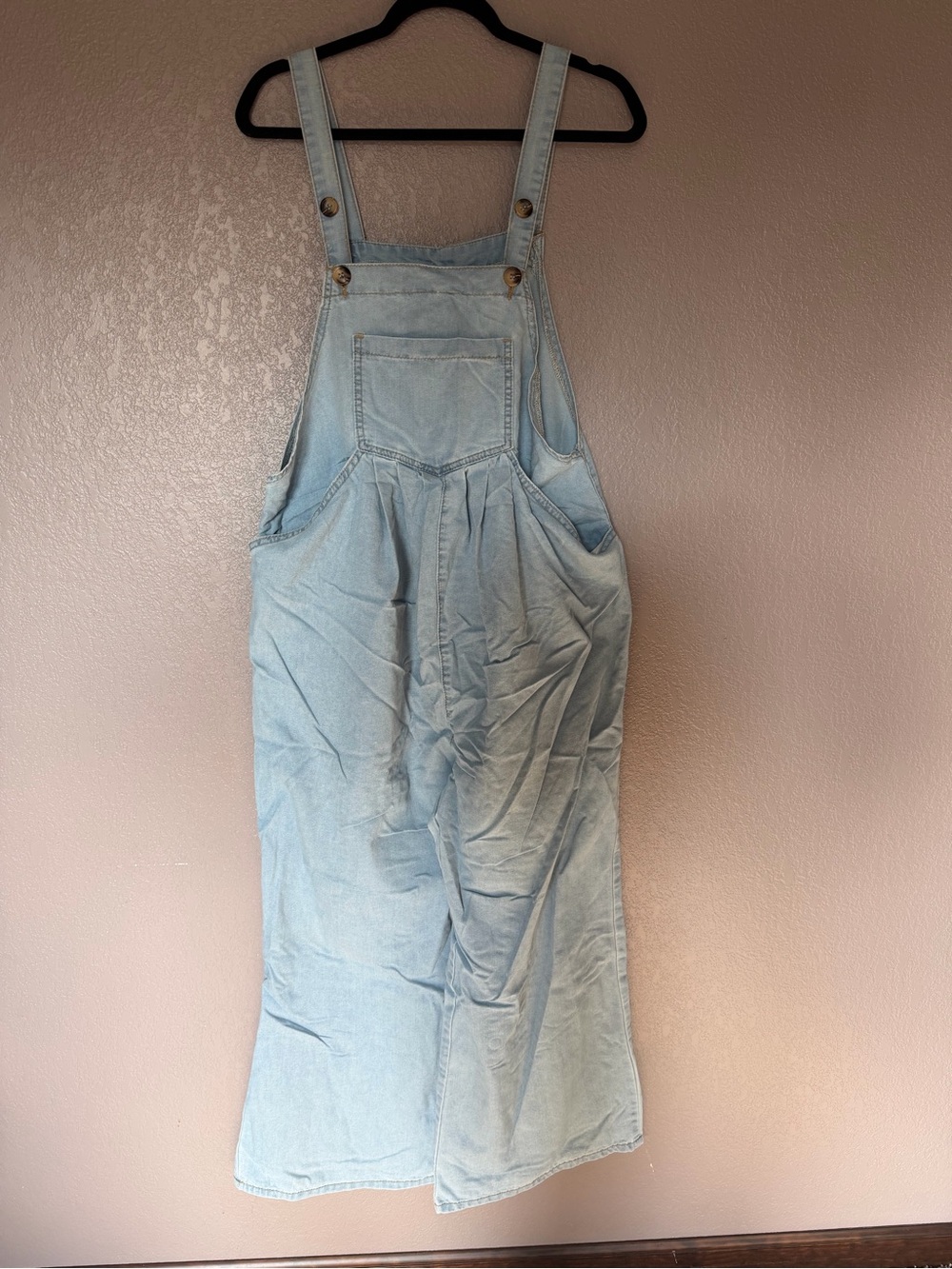 SHEIN Light Blue Denim Overall Maturnity